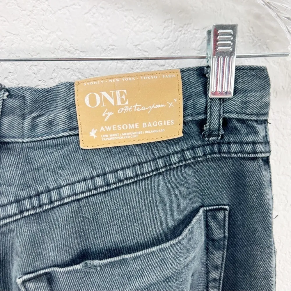 One Teaspoon Awesome Baggies Black Distressed Jeans Size 25 - Image 6