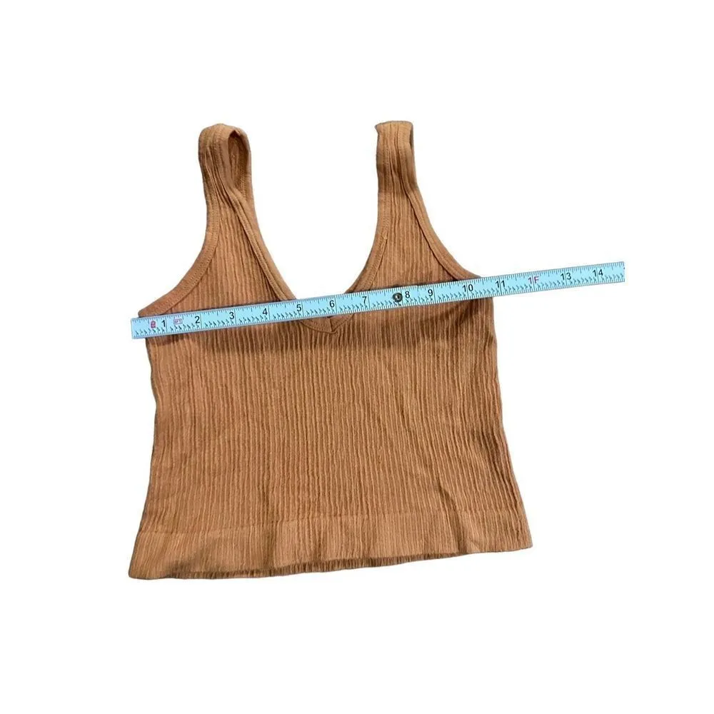 UO Out From Under Drew Seamless Ribbed Bra Top Rust Brown sz Small - Image 5