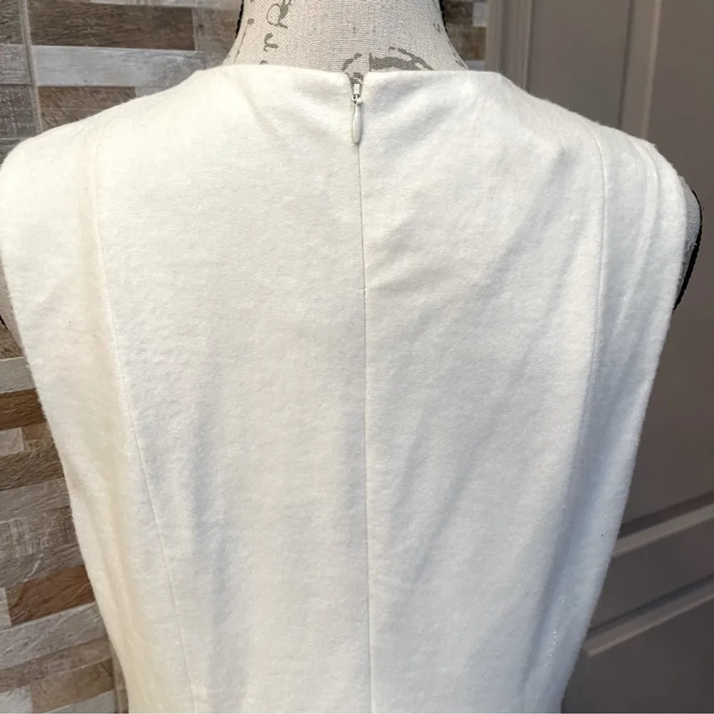 New VINCE Paneled Crew Neck Midi Sweater Vest Dress Sleeveless Fussy Cotton 10 - Image 12