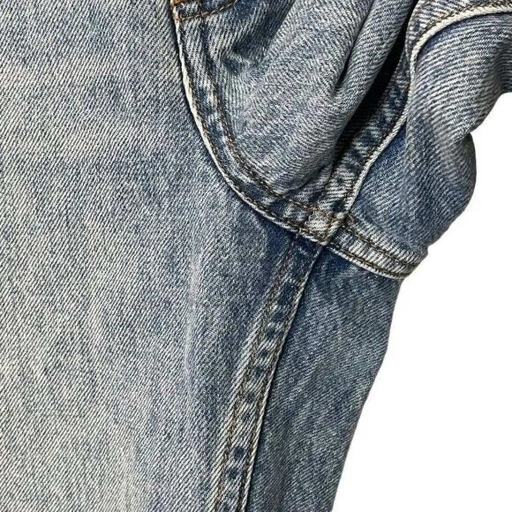 Aritzia Denim Forum The BF High Rise Loose Jeans 28L Blue Organic Cotton Size 27 - Image 8