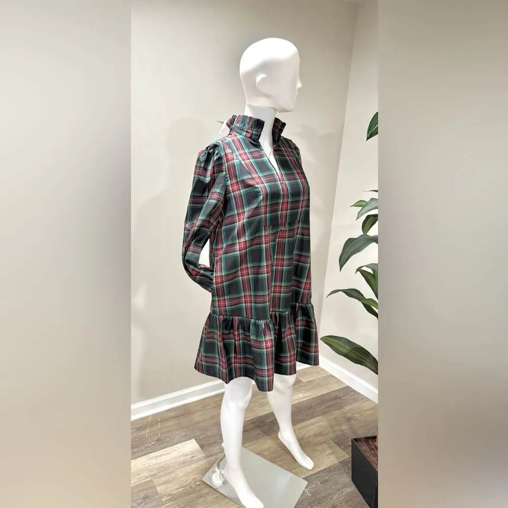 Tuckernuck Palmerston Dress Size S | Highland Tartan Holiday Midi Retail$228 NWT - Image 10