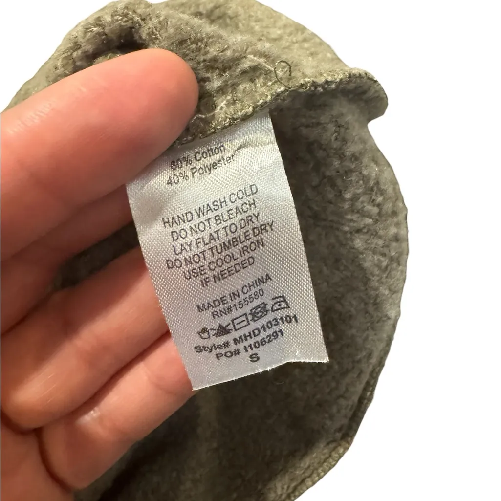 Free People Movement Cropped Zip Hoodie Green Olive Size S Fleece - Image 2