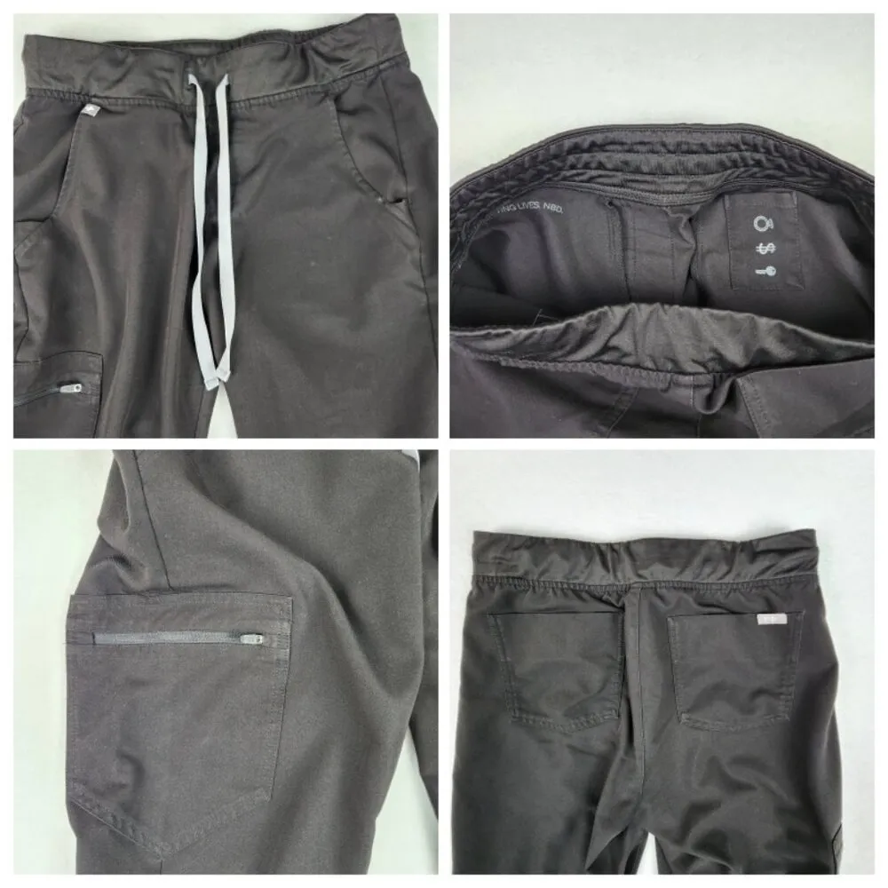 FIGS Womens Zamora Jogger Scrub Pants Size S Black W18SW2005P - Image 5