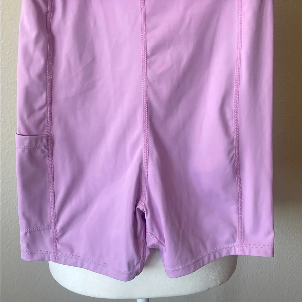 Abercrombie & Fitch One Shoulder Active Traveler Dress Romper Pink XXS - Image 6