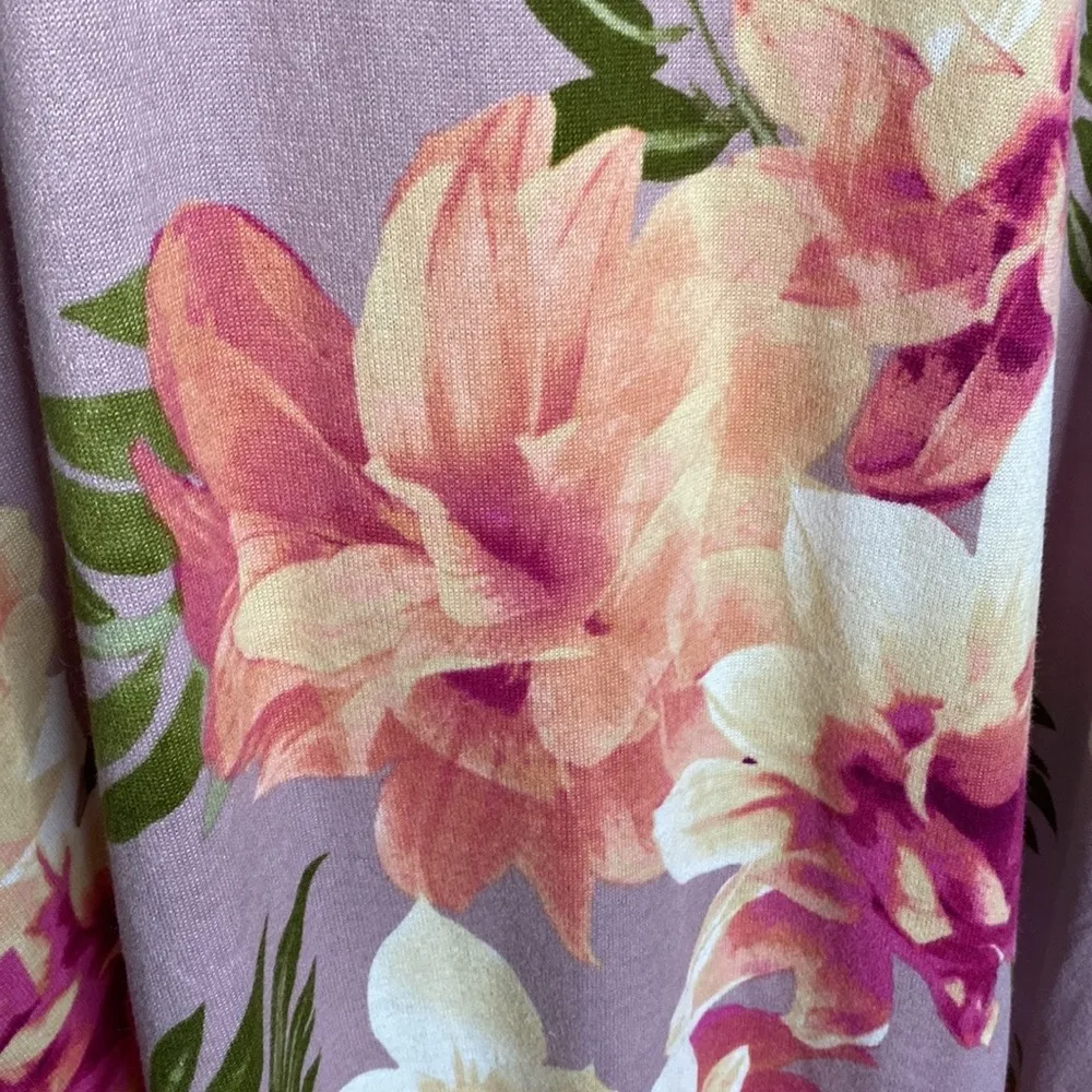 LulaRoe Watercolor Floral Long  Kimono Size XL - Image 8