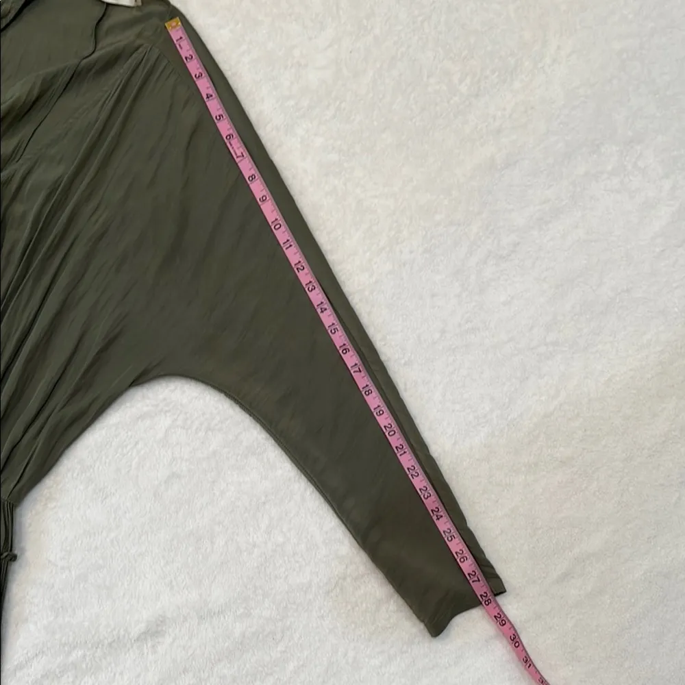 RAMY BROOK Sage Green Long Sleeve Pleated Gathered  Dress  Size S - Image 8