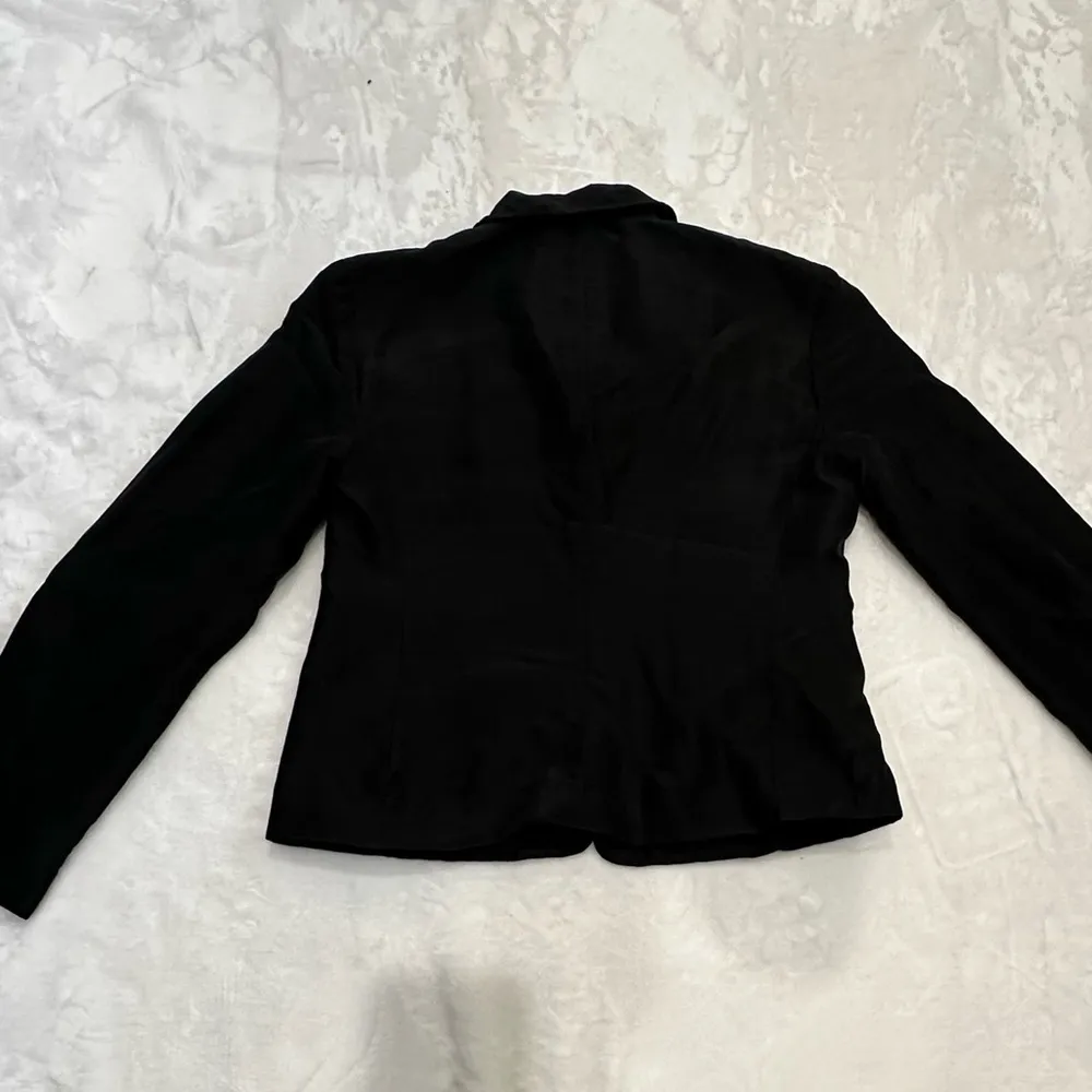 Lauren Ralph Lauren 100% Silk  Black Formal Blazer Tailored Design size 2 Petite - Image 14