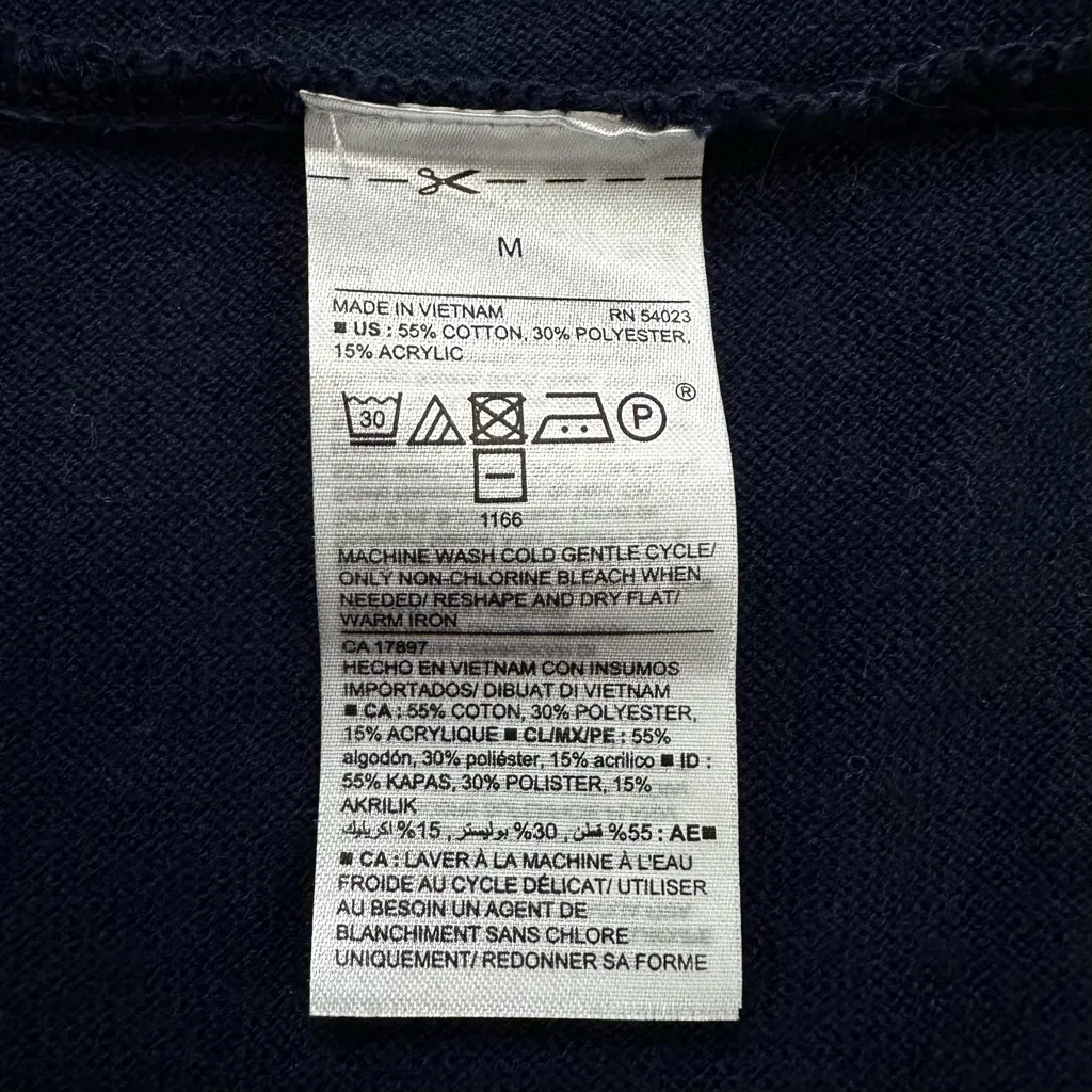 NWT Old Navy Open Front Navy Blue Long Sleeves Cardigan, Sz Medium - Image 11