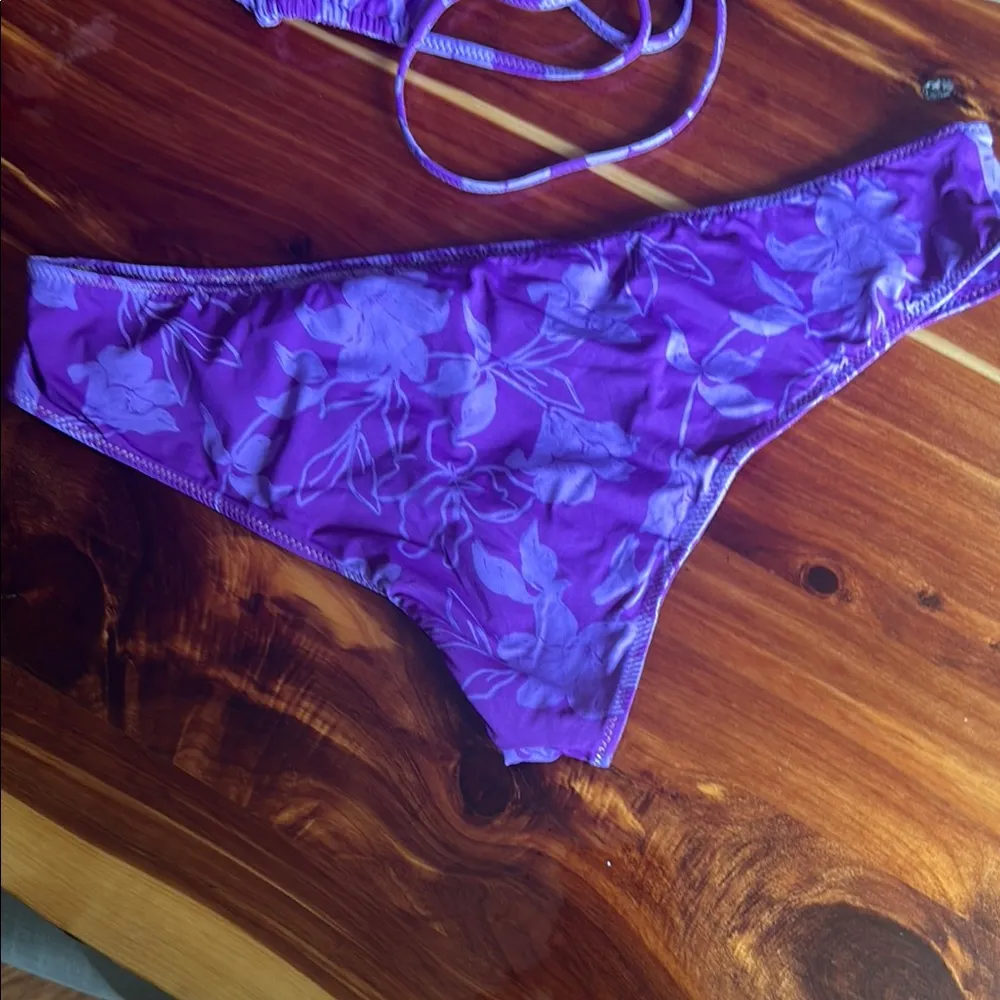 Aloe aloe Purple Floral Bikini Set Size XL - Image 3