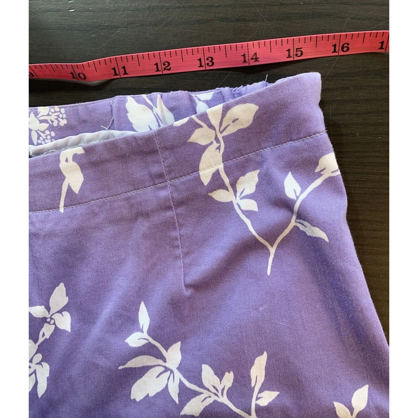 Koret Pants Women's 8 Stretch Zipper Purple Floral Office‎ Church 19" Inseam Size 28 - Image 10
