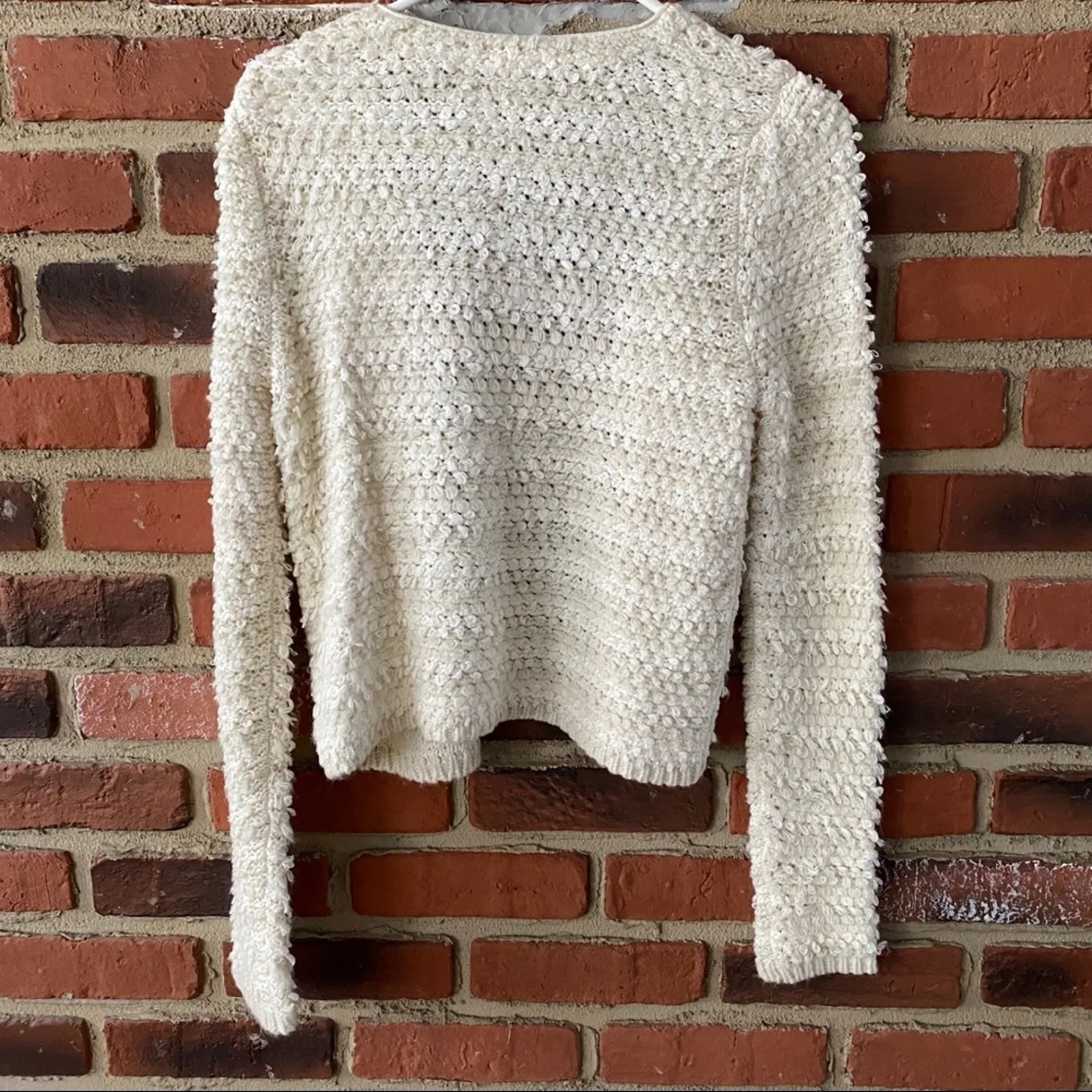 Women's Cream Cardigan sz S Frenchi Loop Knit Cardigan Sz S - Image 8
