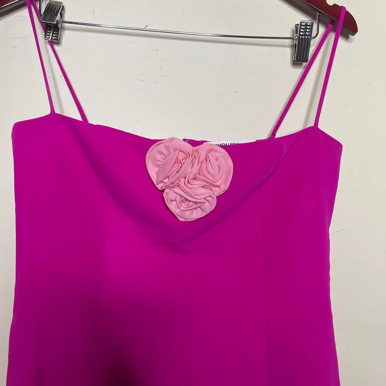 Amanda Uprichard Sassy Mini Dress in Dark Hot Pink & Flamingo Rose Sz M - Image 4