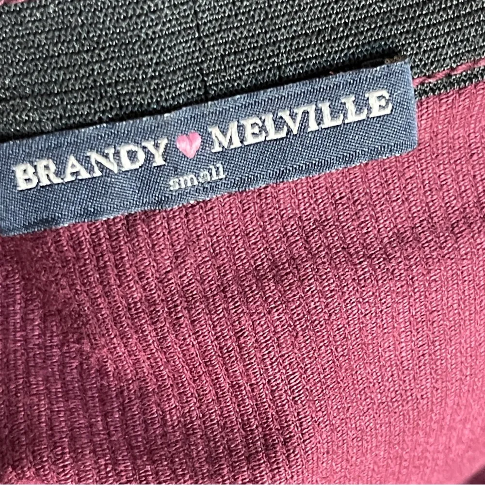 BRANDY MELVILLE | Burgundy Retro Corduroy Snap Front Mini Skirt Sz S - Image 4