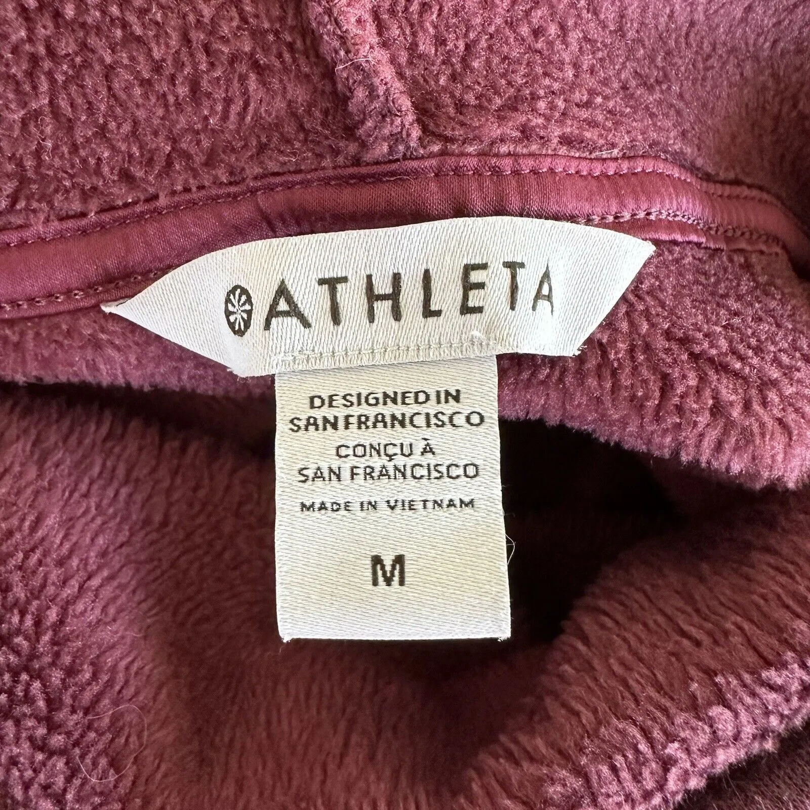 Athleta Cozy Karma Funnel Neck Sweatshirt Purple Medium - Image 8