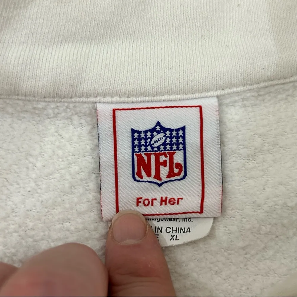 Vintage NFL For Her Los Angeles LA Chargers White Full Zip Sweater Women’s XL. - Image 6