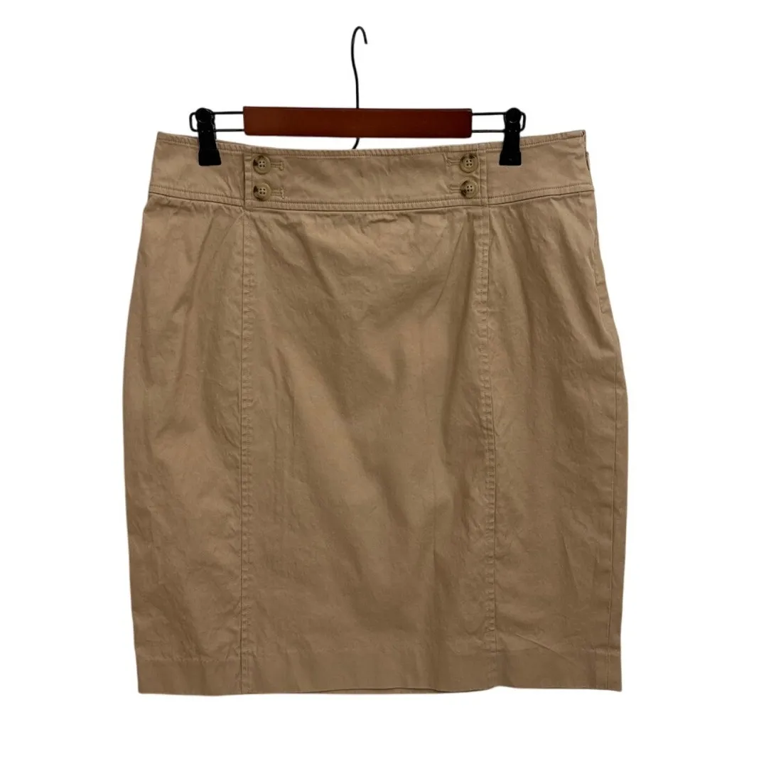 Lauren Ralph Lauren Khaki Straight Minimalist  Pencil Skirt Size Women's 10 - Image 2