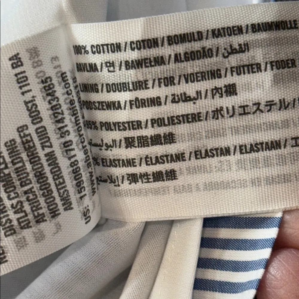 ABERCROMBIE & FITCH Blue & White Striped One-Shoulder Dress Size Small NWT - Image 9