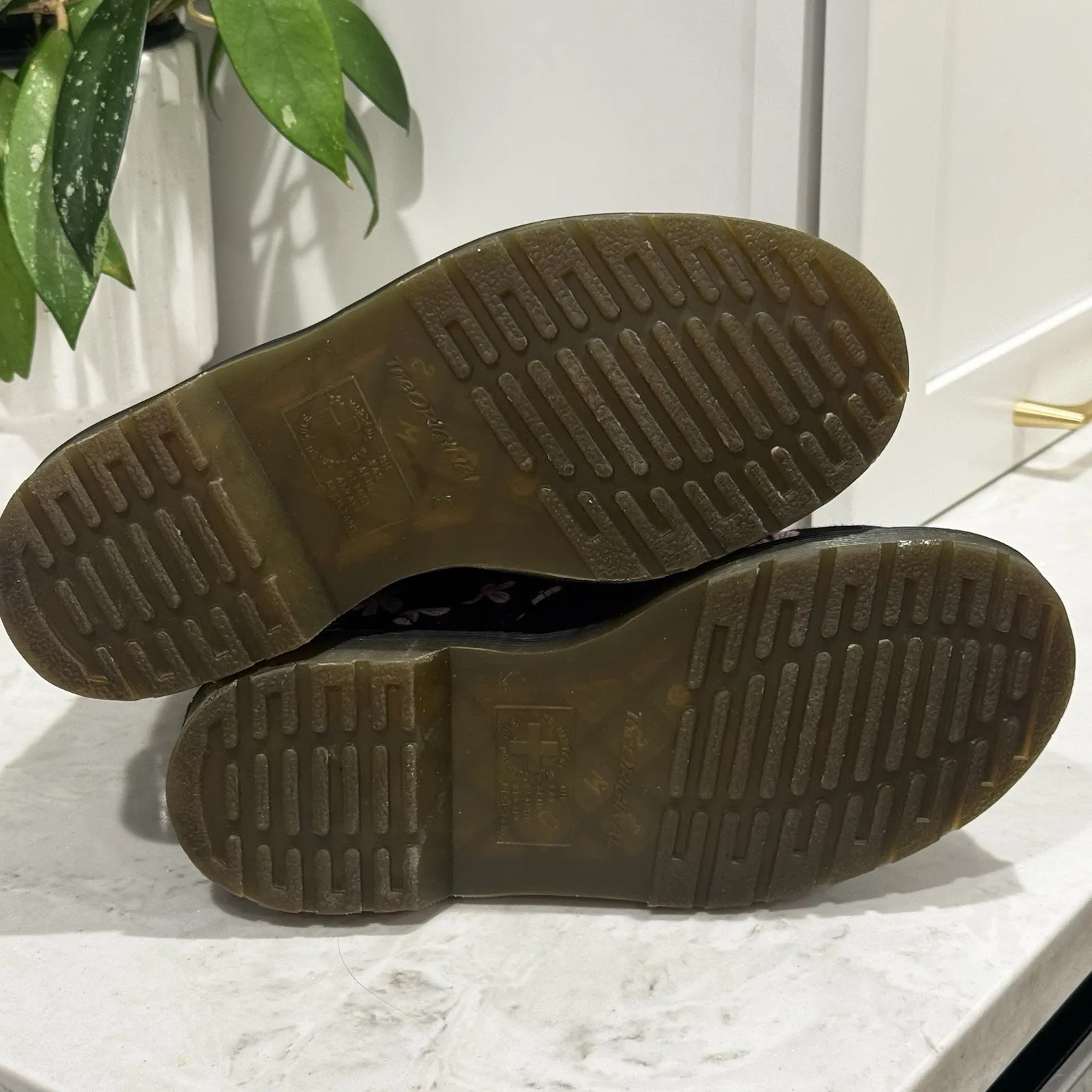 Doc Martens Page Meadow Canvas Boots Black Pink Floral Flower Women's Size US 5 - Image 9