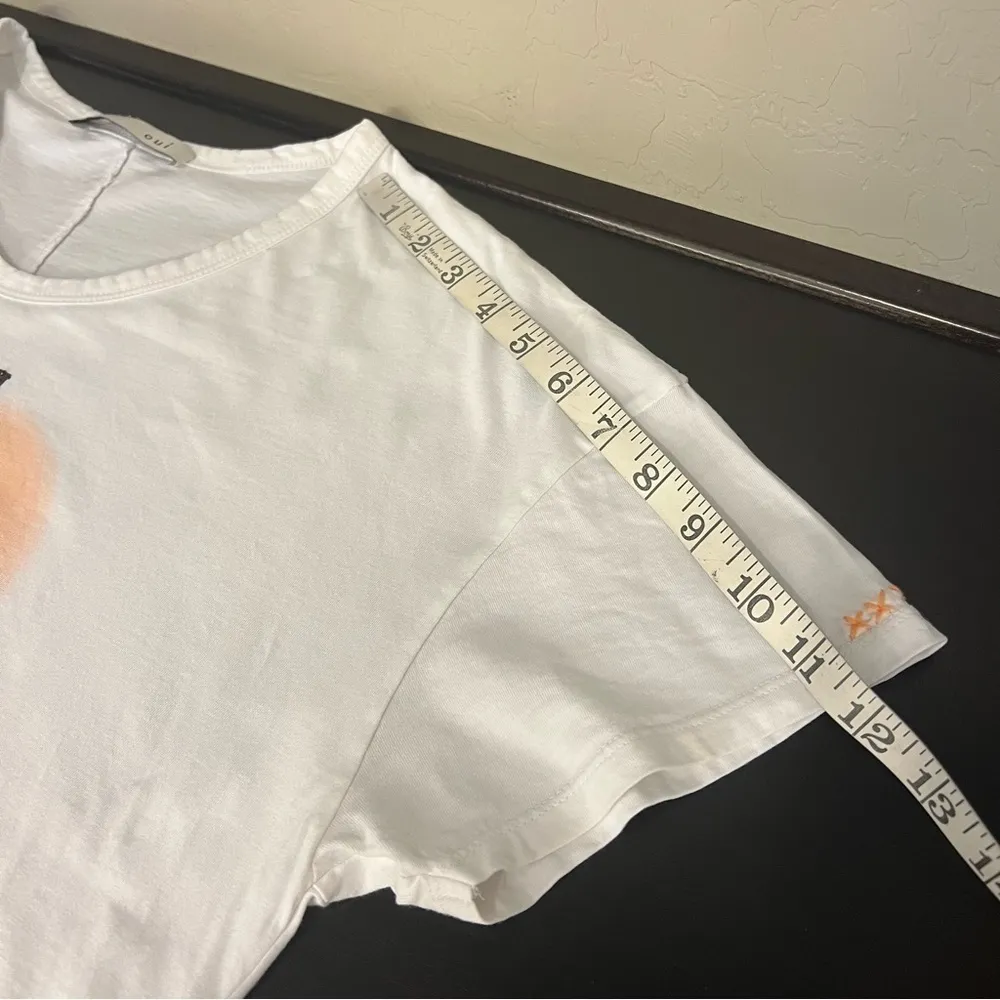 OUI Love is art graphic white tshirt, short sleeve, 100%Cotton, size 10 - Image 8
