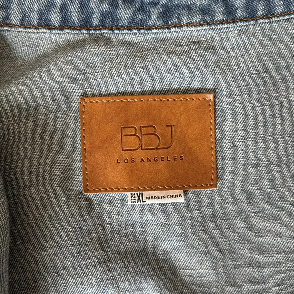 BBJ High Low Distressed Denim Jacket - Image 7