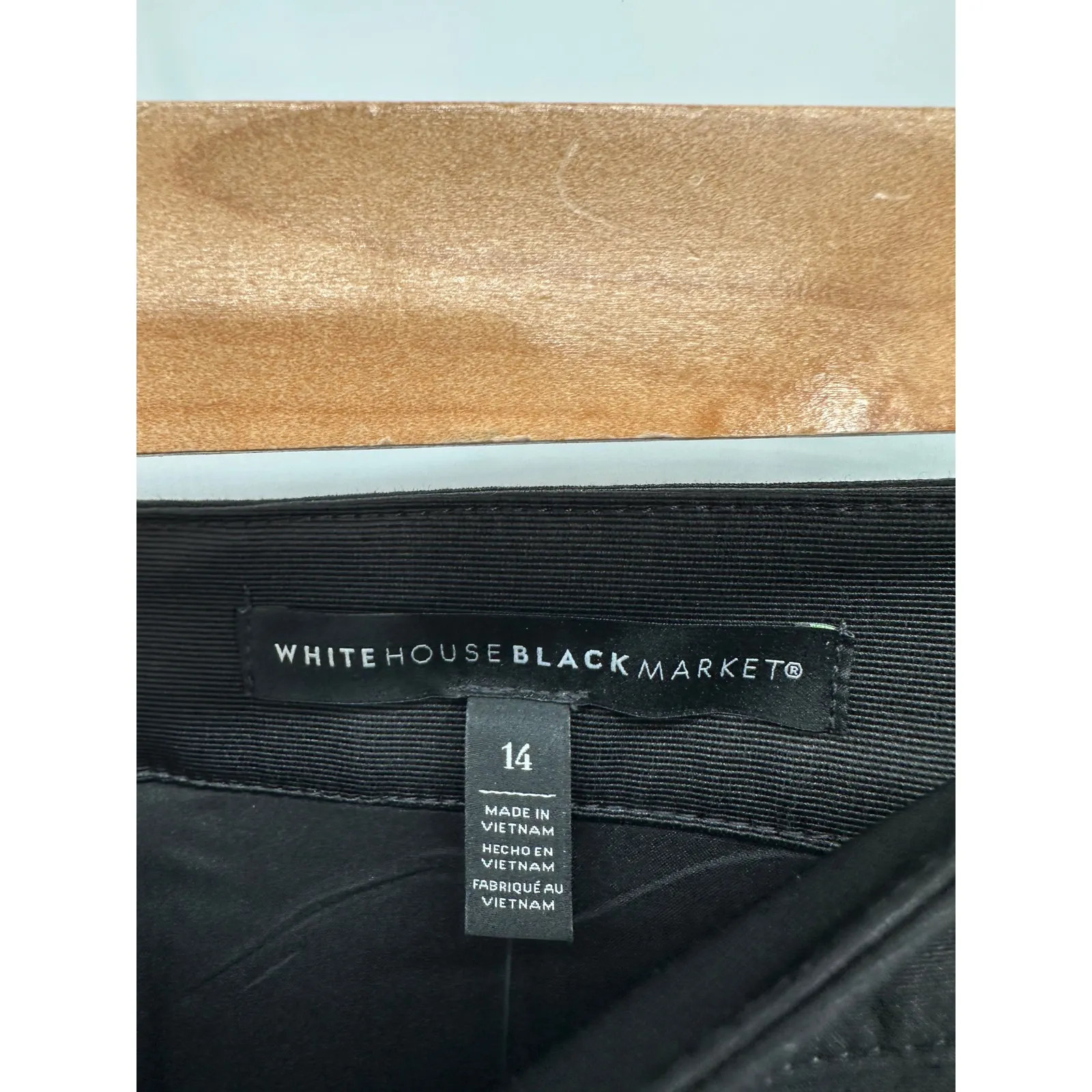 White House Black Market Women Black Wrap Pencil Skirt Size 14 NWT Office Career - Image 4