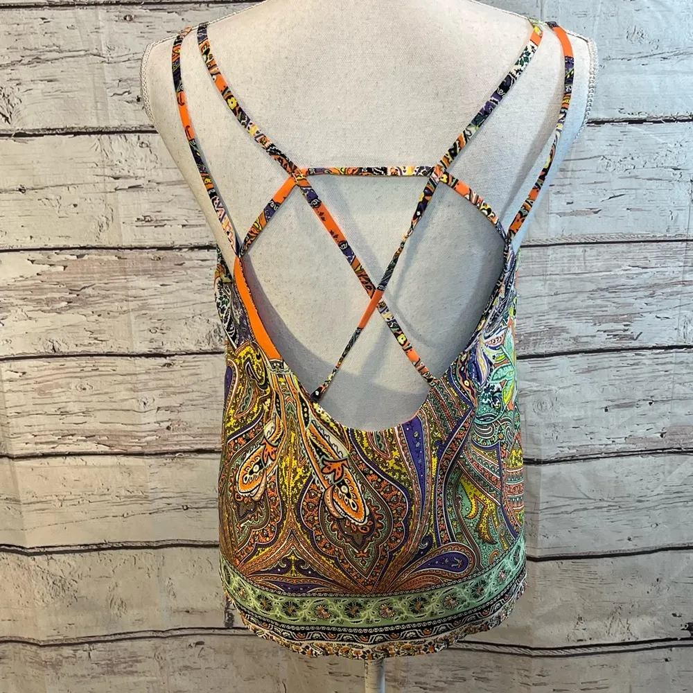 DO+BE  Cami Top Strappy Paisley Print-Medium - Image 2