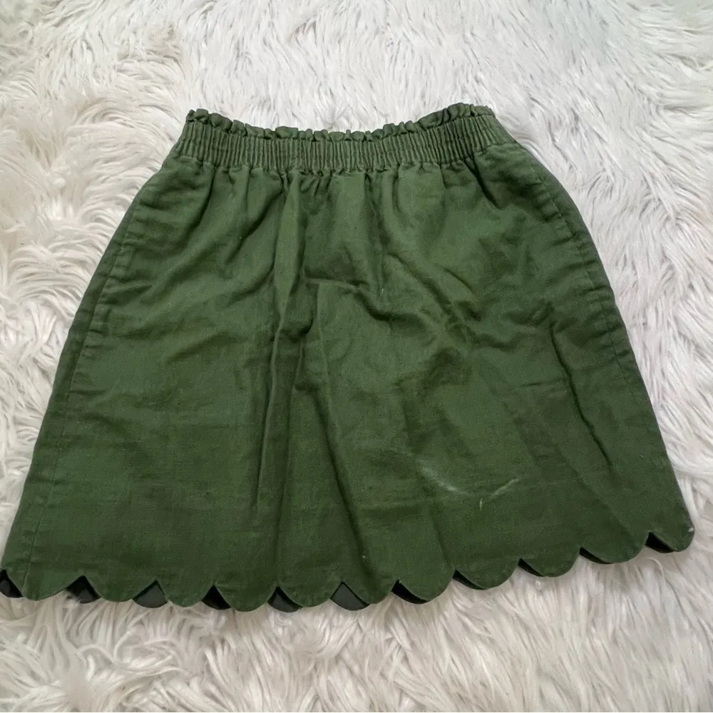 J. by J. Crew Scalloped Sidewalk Skirt in Sweet Moss - Image 2