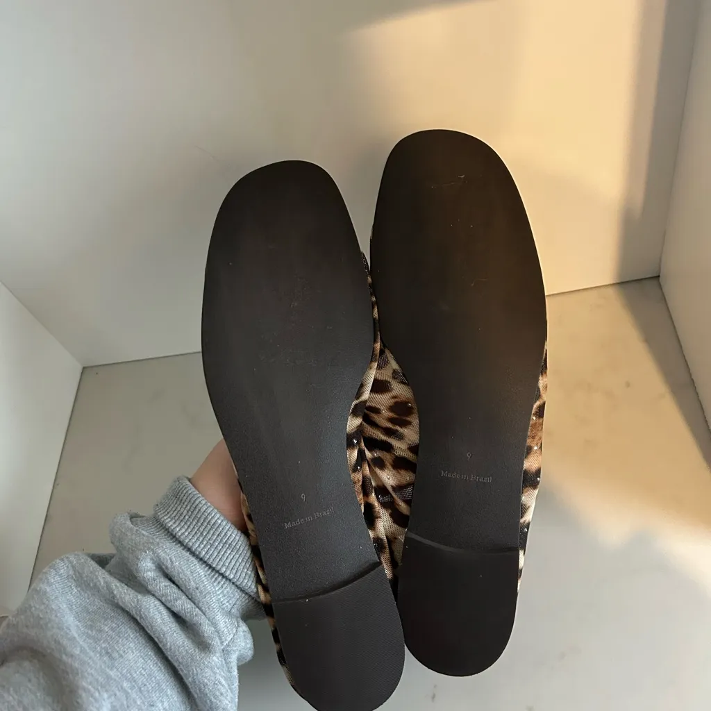 Reformation Marvin Ballet Leopard Flats - Image 4