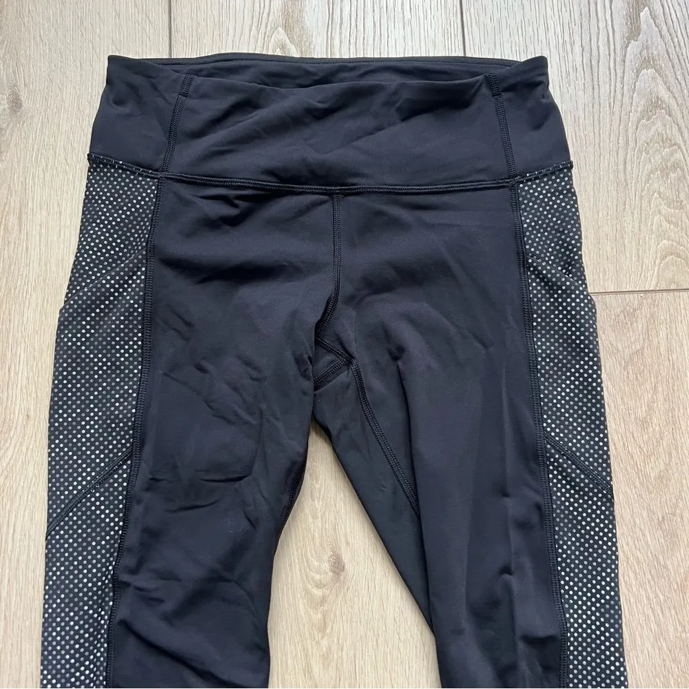 Lululemon Special Edition Speed Tight Reflective‎ Ravish Reptile Size 6 Black - Image 7