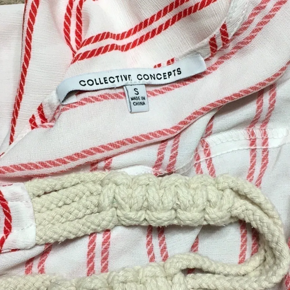 Collective Concepts rope stripe top. Runs small - Image 4