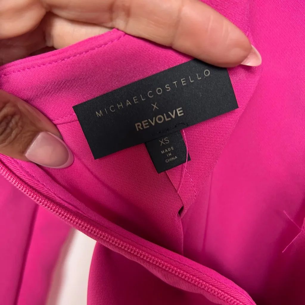 Michael Costello x REVOLVE Fena Mini Dress in Fuchsia - Image 4
