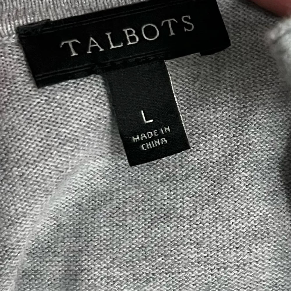 Talbots • Grey Flamingo Long Sleeve Sweater - Image 5