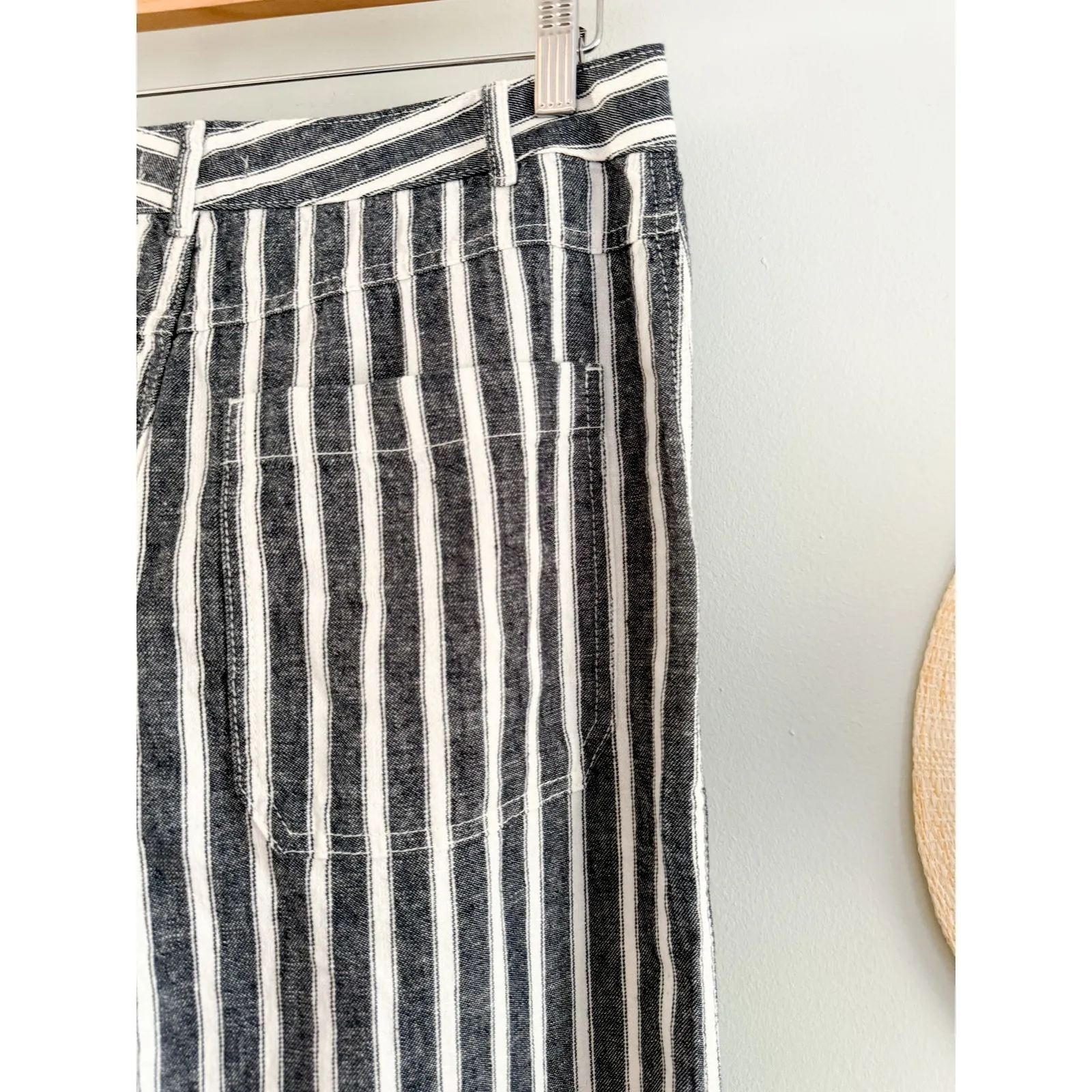 Madewell | NWT | The Tall Zoe Relaxed Wide Pant in Linen-Cotton Blend | Sz T4 - Image 9