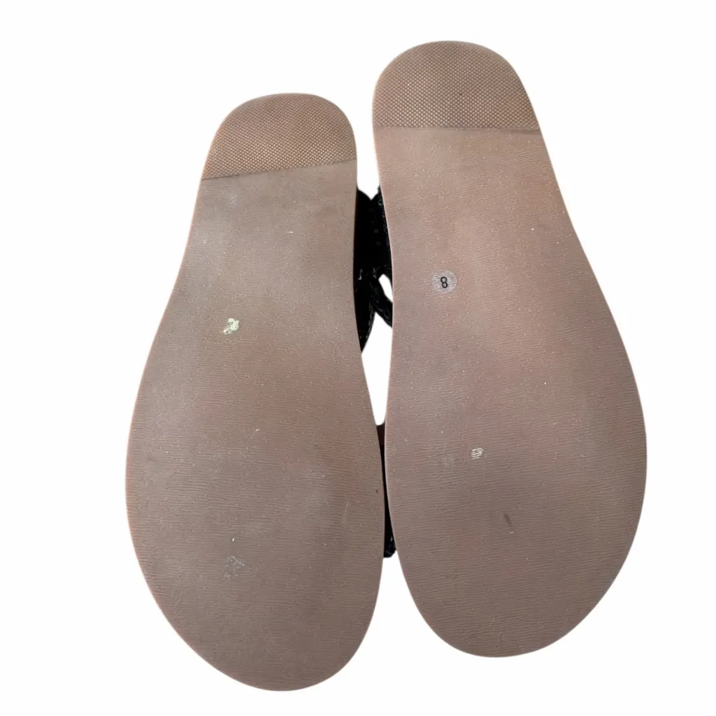 Kelsi Dagger Brooklyn Spark Black Woven Leather Sandals - Image 6