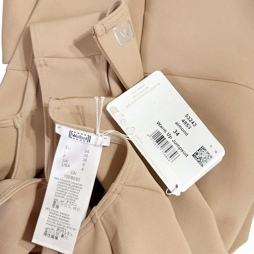WOLFORD Warm Up Jumpsuit, Almond, 4 (US) Brown - Image 11