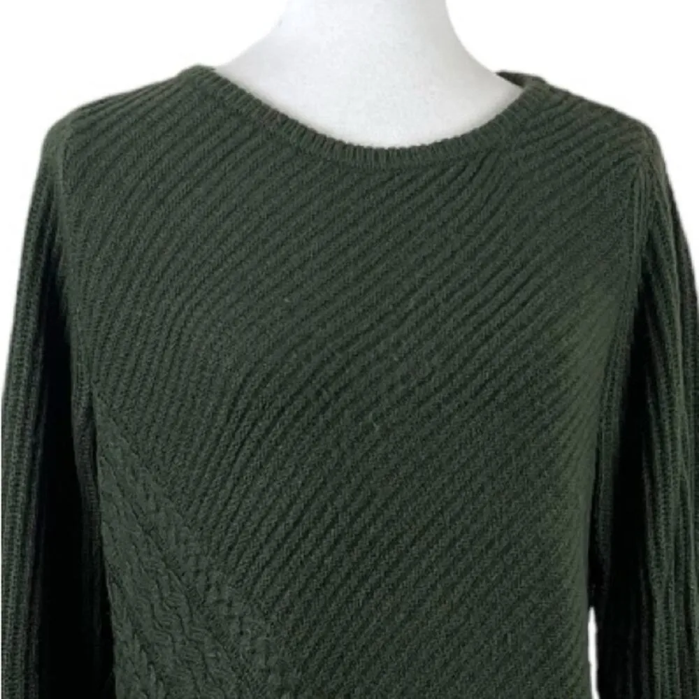 Westport Dressbarn Sweater Asymmetrical Hem Olive Green Women’s Size Medium - Image 7