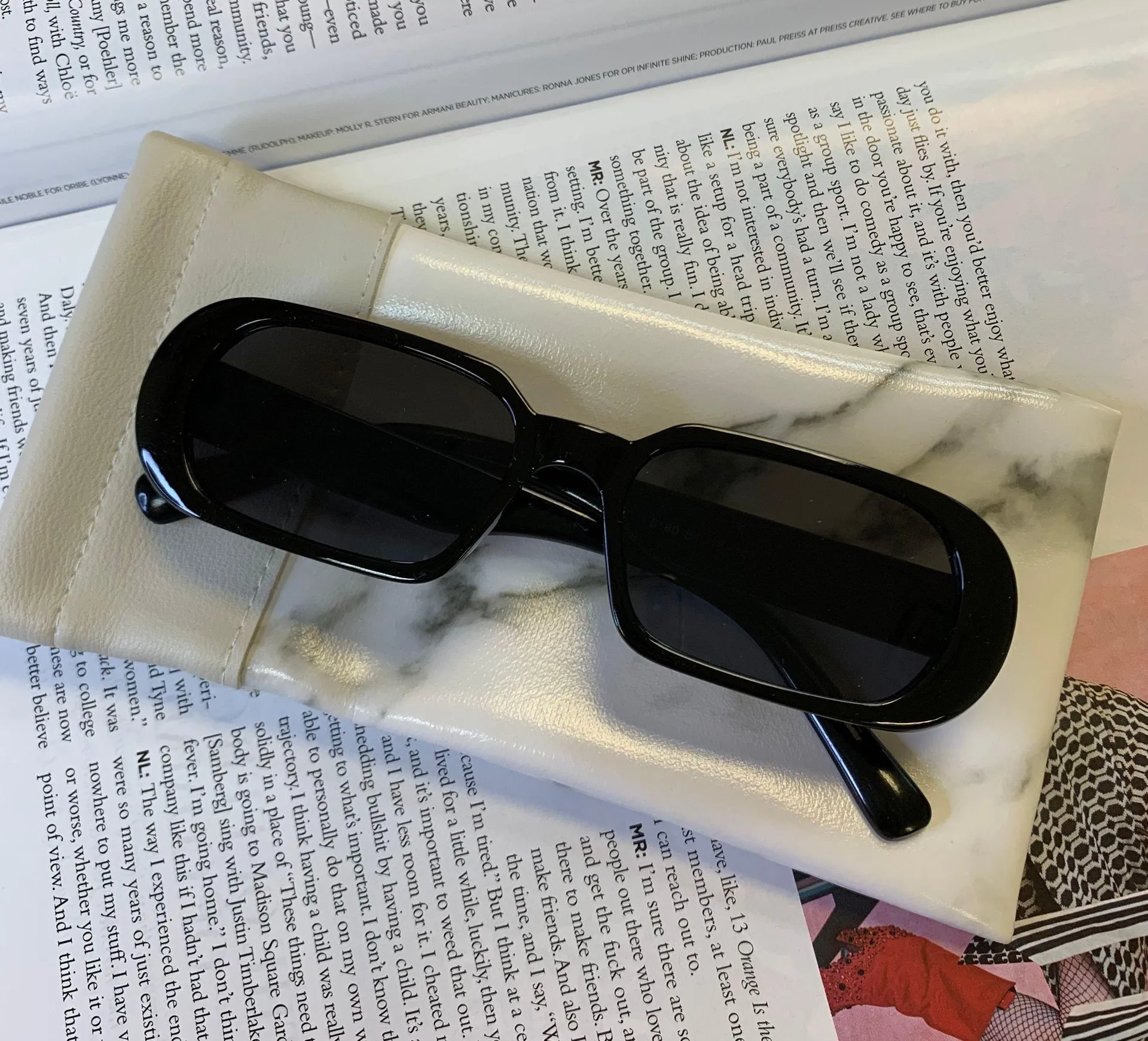 Glasses Case Sunglasses Case Marble Case White - Image 3