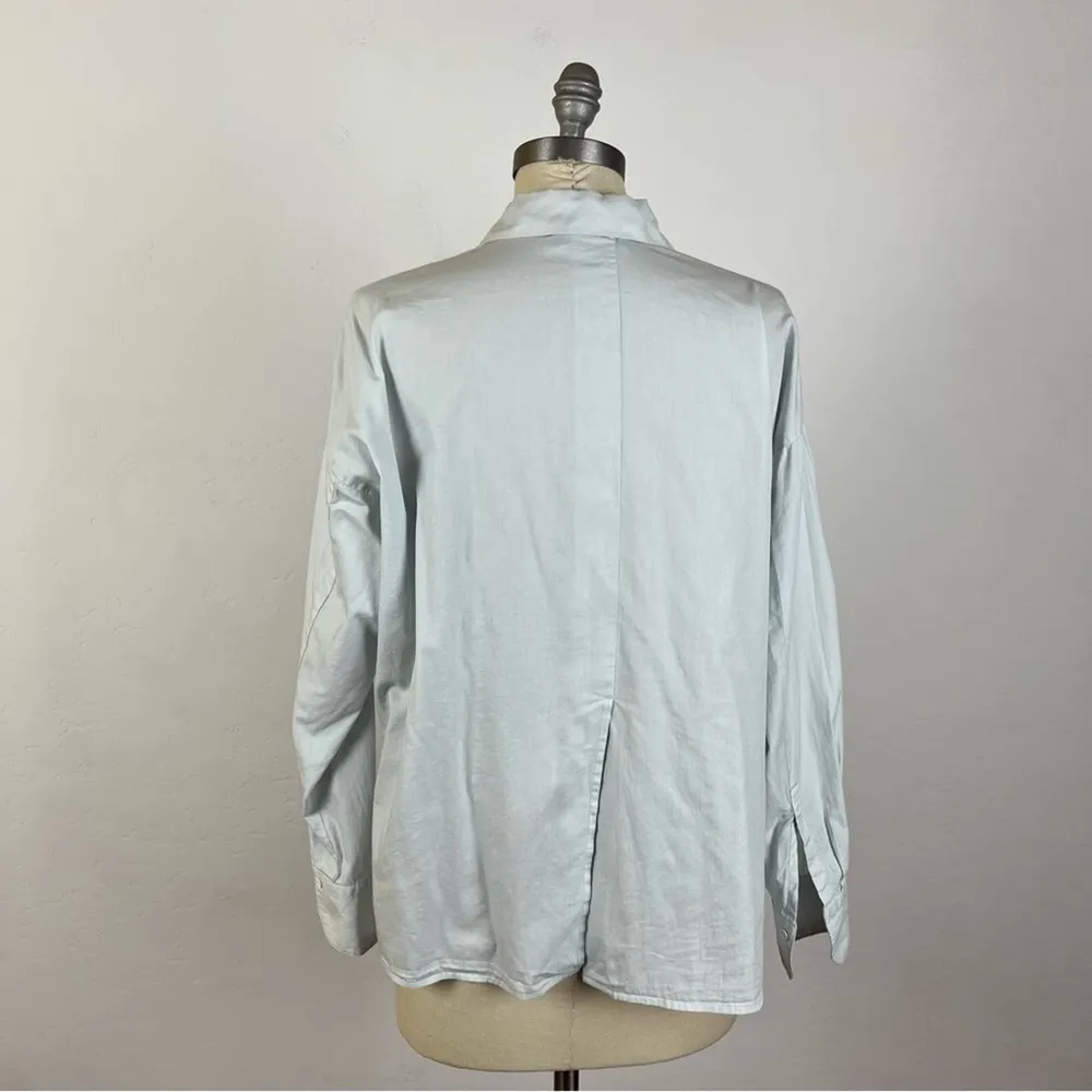 Vince  Light Grey Boxy Button Down Shirt - Image 6