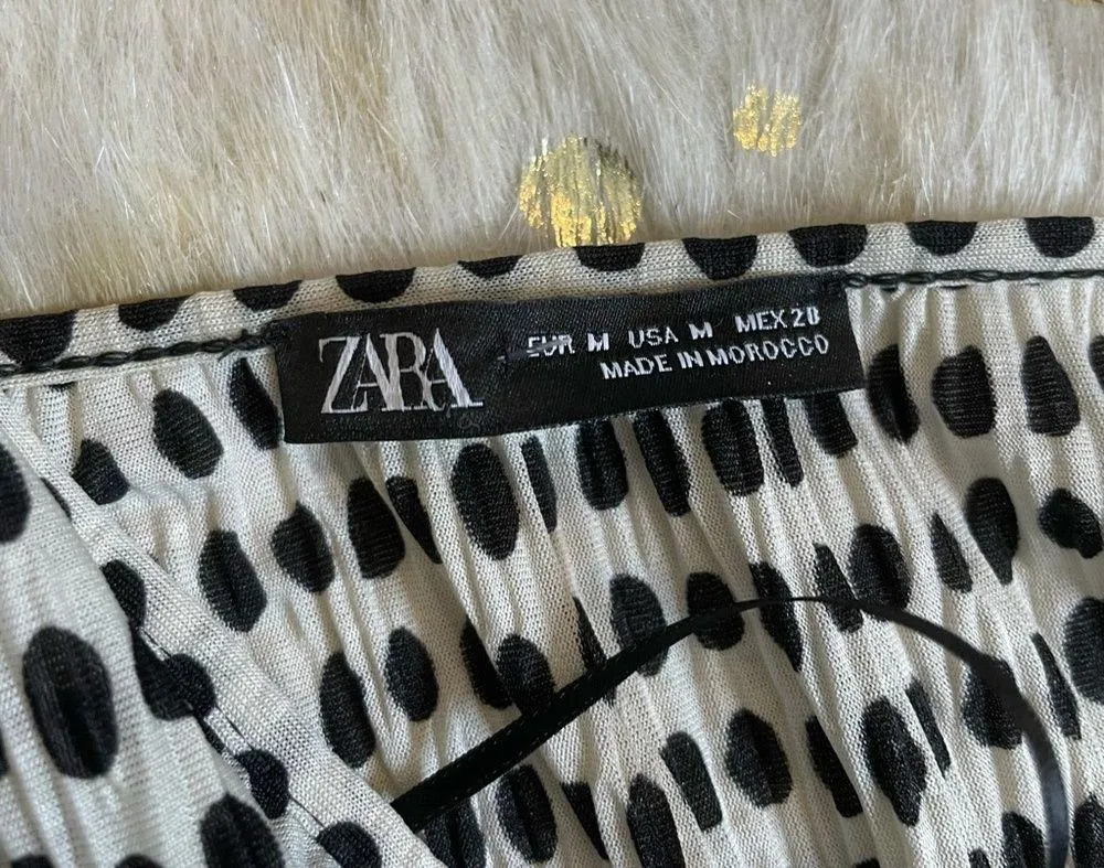Zara polka dot retro wrap tank top - Image 2