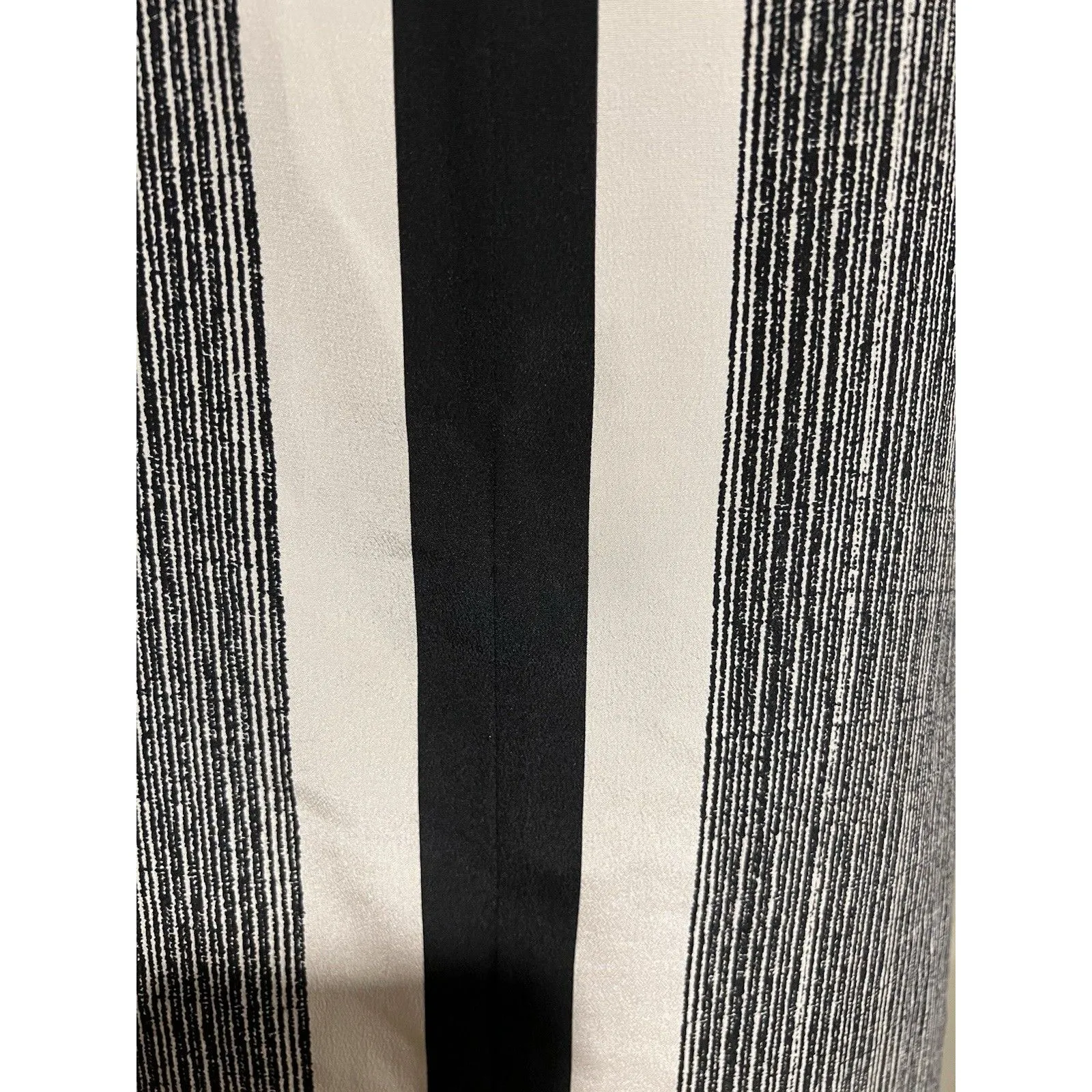 Womens Cynthia Rowley Black White Stripe 100% Silk Shift Dress Size 6 - Image 7