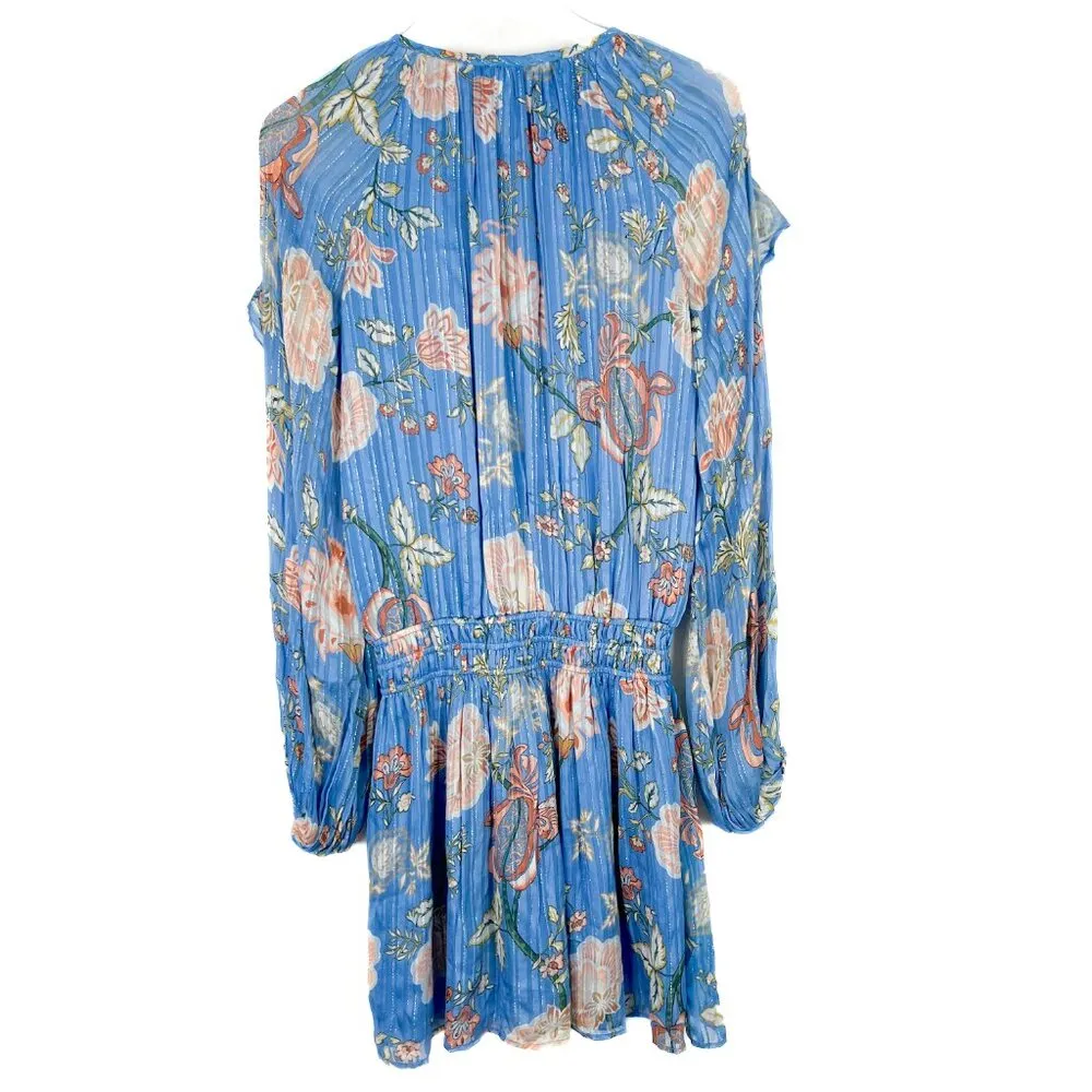 Ramy Brook Printed Hamilton Blouson Sleeve Mini Dress Long Sleeves Size Small - Image 11