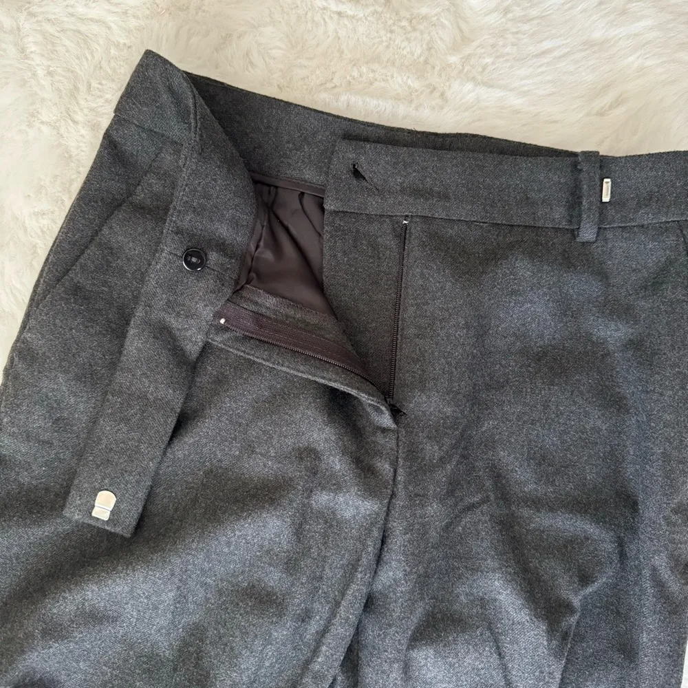 Zara Basic Wide Leg Ankle Pants - Charcoal - Image 5