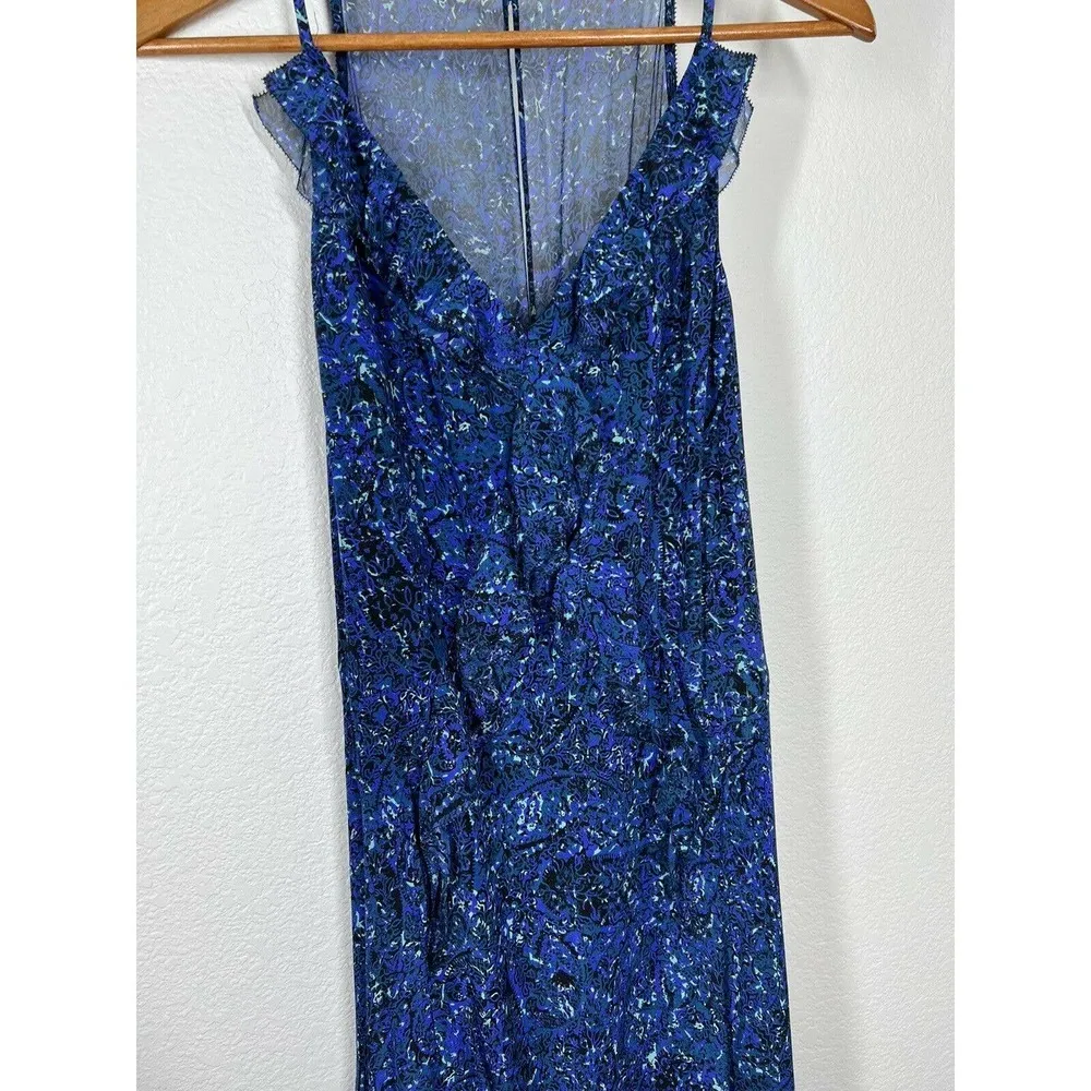 Rebecca Taylor Blue Floral Silk Maxi Dress - Image 2