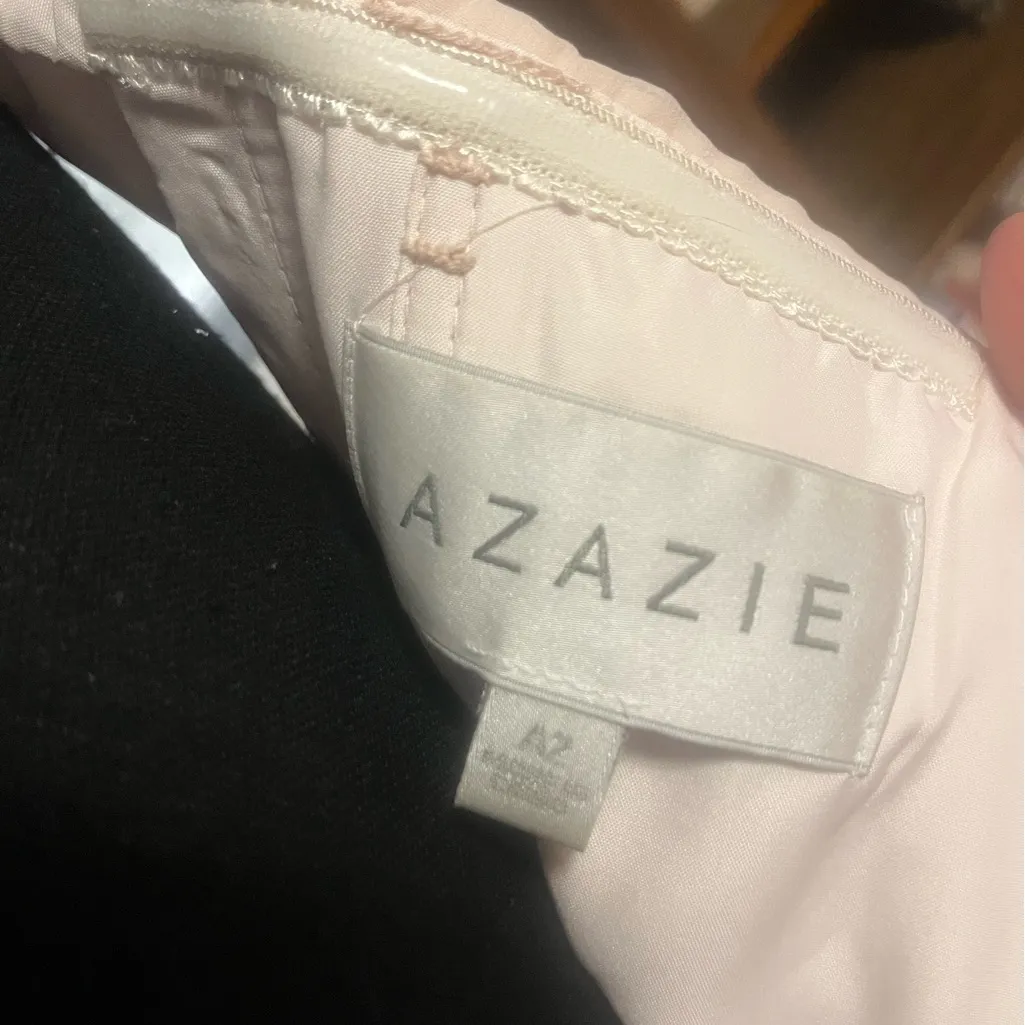 Azazie Elegant Cream Maxi Dress - Image 4