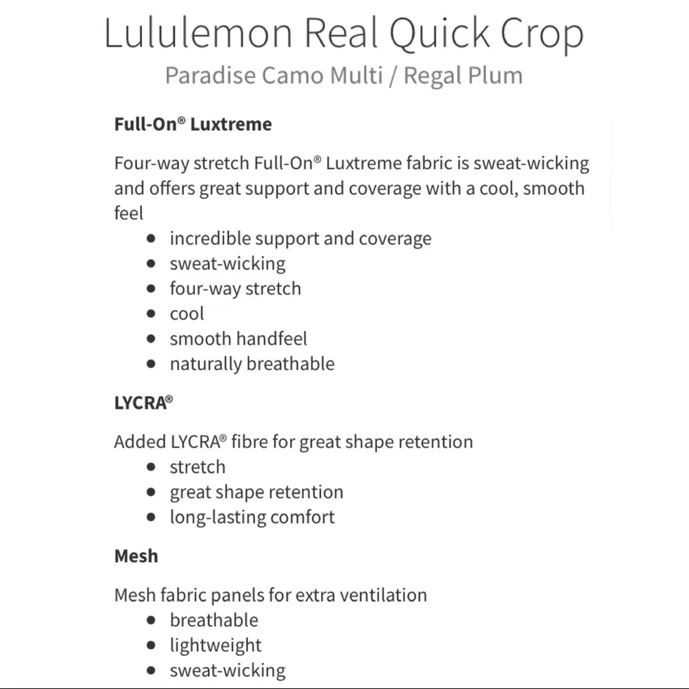 Lululemon Paradise Camo Real Quick Crop 6 - Image 16