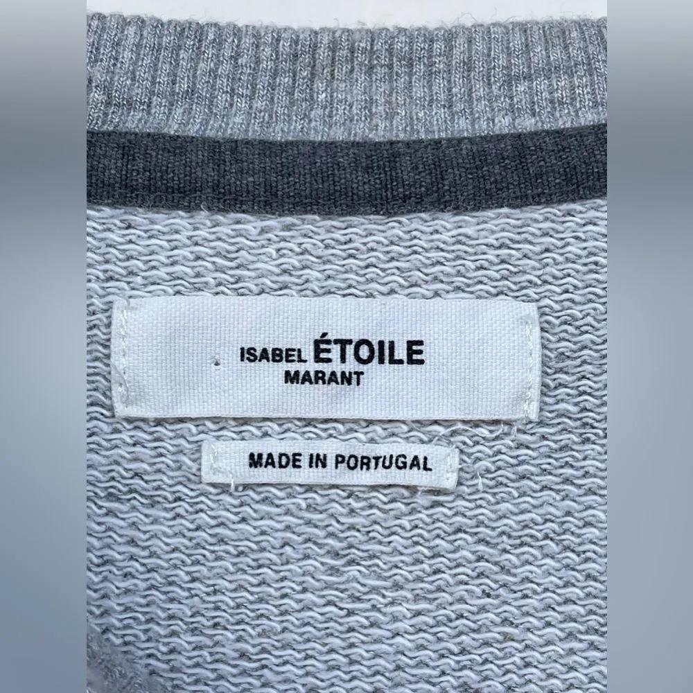 Isabel Marant Etoile Fewlyn French Terry Dress Heathered Gray size 40 /10 - Image 6