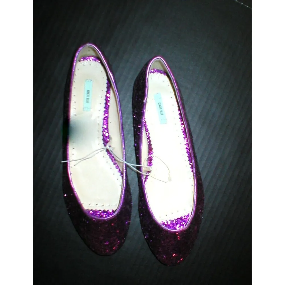 New $270 Womens Theory Flats Shoes 7.5 Shiny Pink Lot Kimchi Blue Sequin… - Image 4