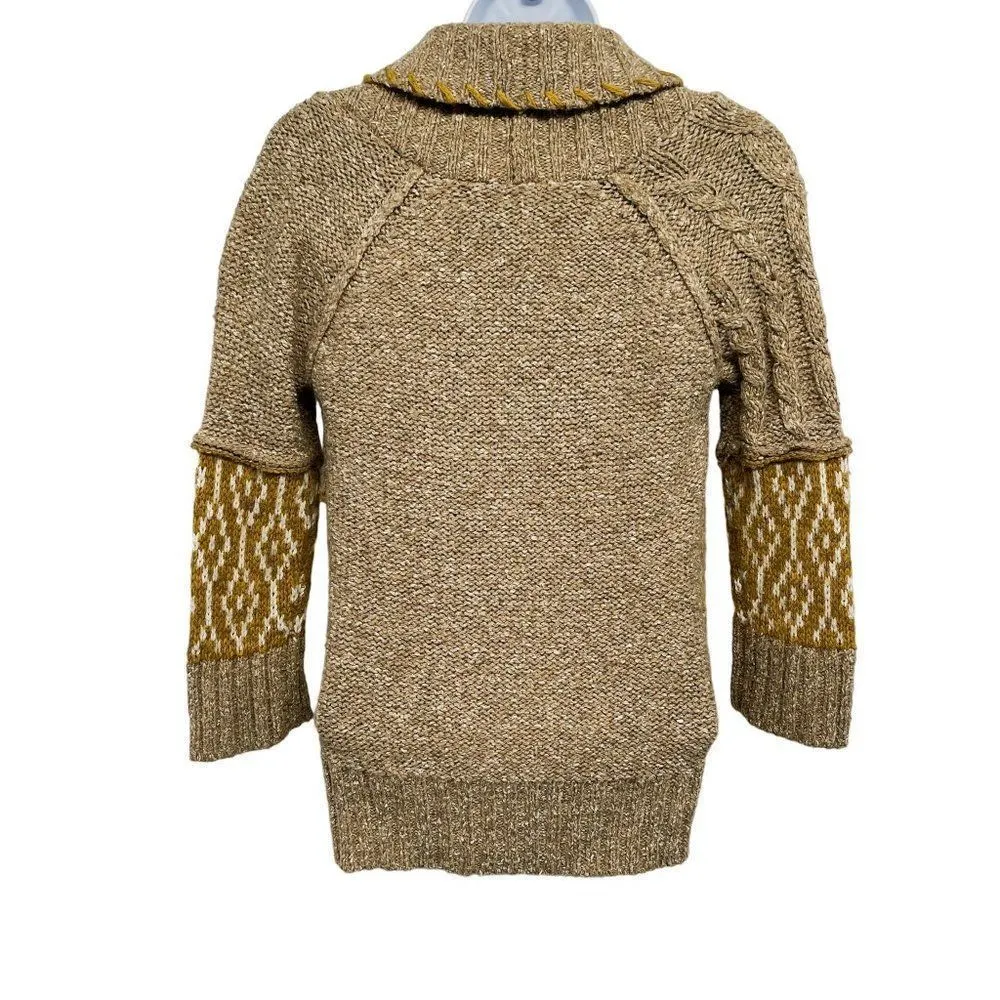 Buckle BKE Cable Knit Chunky Button Shawl Collar Wool Cardigan Sweater Top - Image 35