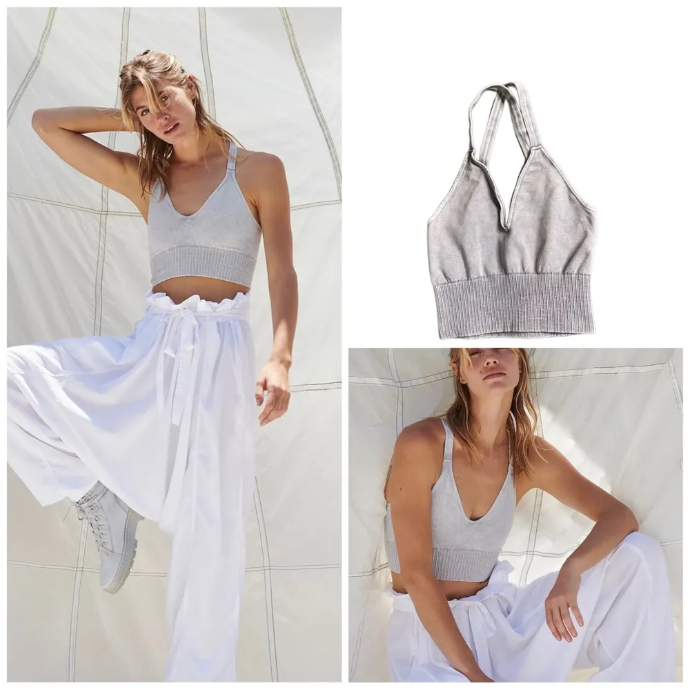 COPY -  GOOD KARMA CROP TOP in Grey - Image 4