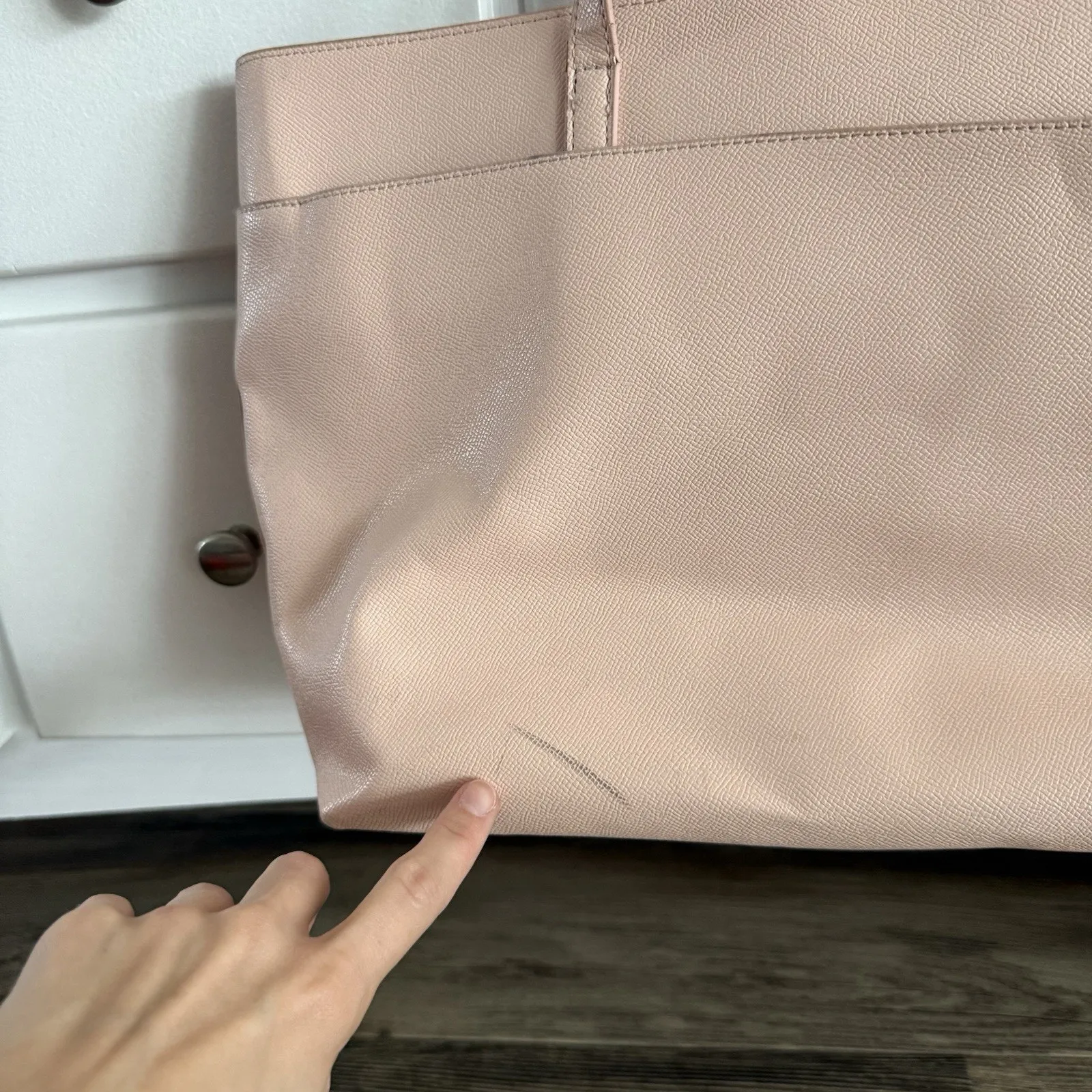 Betsey Johnson Blush Pink Tote Bag Large Purse Floral Interior Gold Logo - Image 4